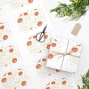 Happy Halloween Pumpkin Design - Premium Gloss Wrapping Paper